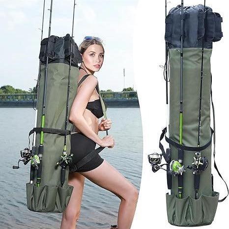 1.15M large capacity multifunctional fishing bag fishing gear storage bag one shoulder hand-held fishing rod bag sea fishing bag fishing rod bag