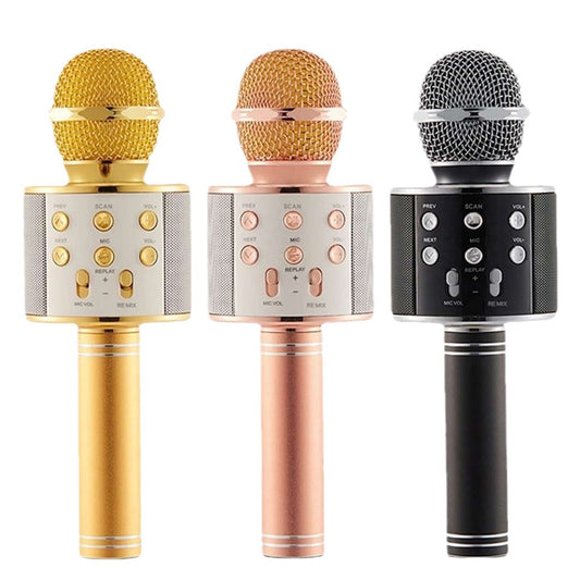 Cross-border 858 microphone speaker integrated microphone wireless Bluetooth karaoke children singing universal handheld microphone