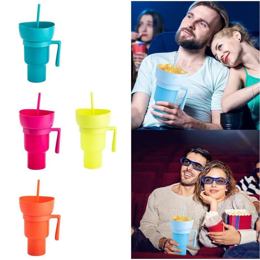 Popcorn drink cup Coke cup Snack cup Popcorn cup Stadium Tumbler Straw cup with handle