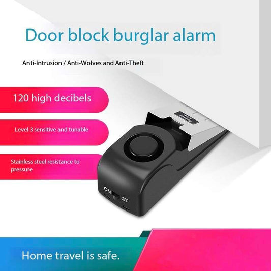 Hotel door block burglar alarm, door gap alarm, door stopper alarm, household door stop alarm